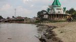 Debit Air Sungai Kahayan Menyusut Gegara Kemarau