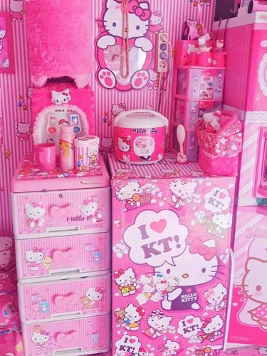 Foto Eka Diah Lestari, seorang wanita penggemar Hello Kitty. Dia mempunyai rumah, motor dan berbusana sehari-hari serba Hello Kitty. Sosoknya langsung viral di TikTok.