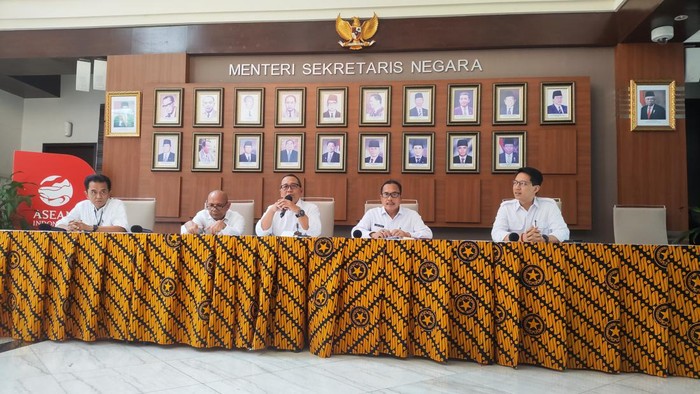 Konferensi pers terkait sengketa Hotel Sultan (Marlinda-detikcom)