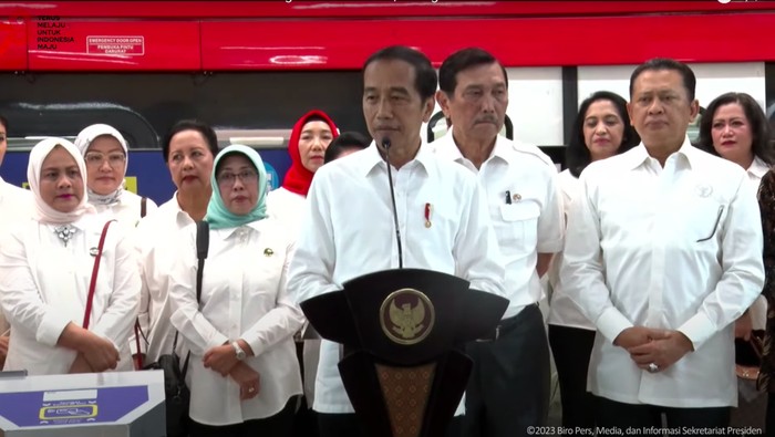 Presiden Jokowi meresmikan LRT Jabodebek (YouTube Setpres)
