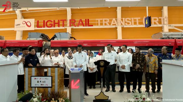 Presiden Jokowi Resmikan LRT Terintegrasi Jabodebek, 28 Agustus 2023