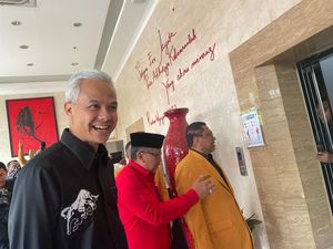 Rombongan Hanura Tiba di DPP PDIP, OSO Disambut Ganjar dan Hasto