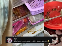Bikin Geram! Teman Kos Ini Malas Cuci Piring dan Simpan Makanan Busuk