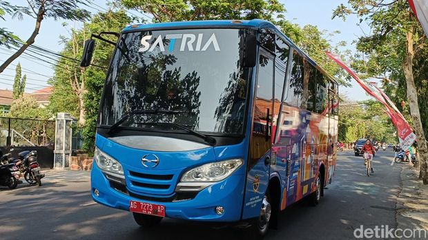 Bus Satria yang akan beroperasi gratis bagi masyarakat di Kota Kediri.