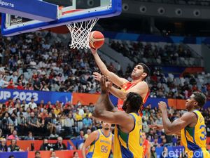Kalahkan Brasil, Spanyol Juara Grup G FIBA World Cup 2023