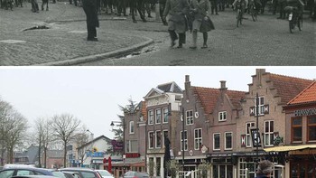 Tentara Jerman memasuki kota Schagen di Belanda pada tahun 1941. Foto: Bored Panda