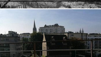 Kerusakan kota di Perancis, dilihat dari Castle of Caen di Normandy pada tahun 1944. Foto: Bored Panda