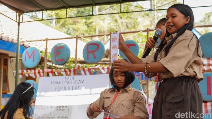 Pelajar Banyuwangi peserta program pendidikan lintas iman saat melihat Lab School UNESCO di Magelang.