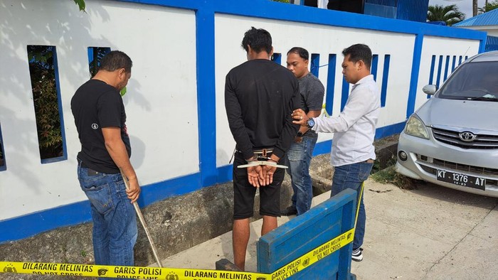 Polisi mengamankan pelaku pembacokan di Manggar,  Balikpapan Timur, Kaltim.