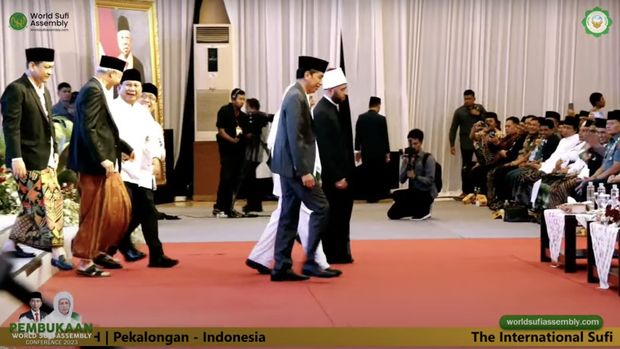 Prabowo dan Ganjar di Muktamar Sufi