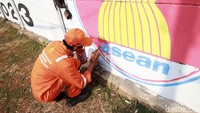 Mural itu untuk menyambut penyelenggaraan KTT ASEAN yang dihelat di Jakarta Convention Center (JCC), Jakarta Pusat, pada 5-7 September 2023.  