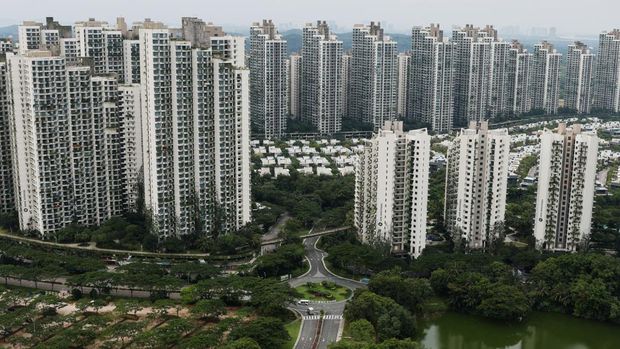 A view of the residential apartments in Country Garden's Forest City development in Johor Bahru, Malaysia August 16, 2023. REUTERS/Edgar Su