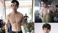 Tahun 2019 sempat viral penjual durian kekar dan tampan di Vietnam. Namanya Sorrasek Thuantawee yang juga bekerja sebagai model. Foto: Instagram guysrs