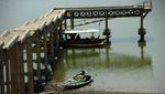 Kemarau, Volume Air Waduk Cacaban Tegal Menyusut