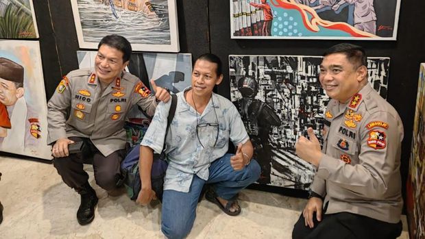 STIK Polri menggelar lomba melukis dalam rangka HUT RI ke-78