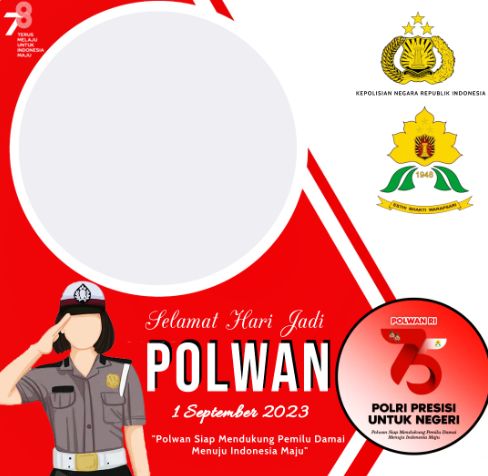 Twibbon HUT Polwan 2023