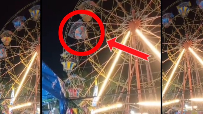 Viral rantai bianglala di Pasar Malam Sedangdang Pamekasan putus bikin pengunjung histeris