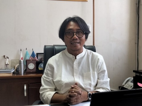 Wakil Rektor (WR) I Undiksha Bidang Akademik dan Kerjasama Gede Rasben Dantes di Buleleng, Bali, Rabu (30/8/2023). (Made Wijaya Kusuma)