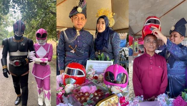 Viral Pengantin Pria Dandani Ayah Mertua Jadi Power Rangers di Pernikahan