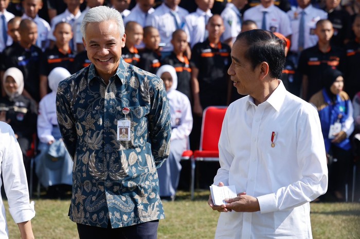 Gubernur Jateng Ganjar Pranowo dan Presiden RI Joko Widodo