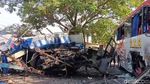Penampakan Bus Sugeng Rahayu dan Eka Usai Laka Renggut 3 Nyawa