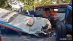 Penampakan Bus Sugeng Rahayu dan Eka Usai Laka Renggut 3 Nyawa
