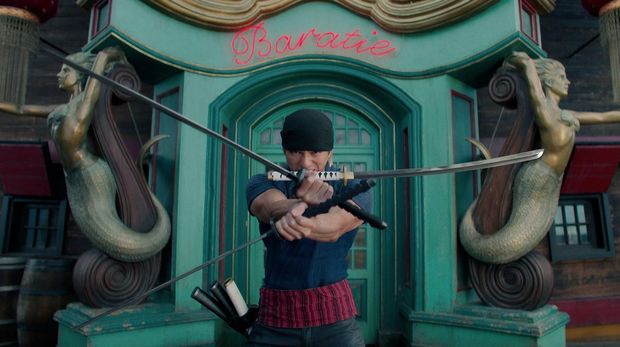 Cuplikan adegan di dalam serial One Piece Live Action di Netflix.