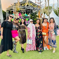 Pesta ulang tahun terinspirasi dari konser musik dunia Coachella yang dibuat versi mini. Lunachella pun jadi tema pesta. Foto: Instagram