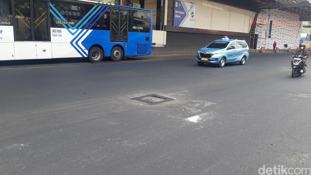 Jl HR Rasuna Said, Jaksel, 1 September 2023. (Danu Damarjati/detikcom)