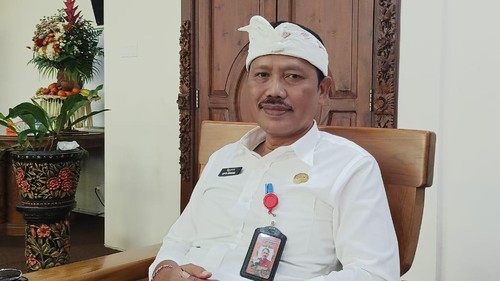 Kepala Dinas Perumahan, Kawasan Permukiman, dan Pertanahan Kota Denpasar I Gede Cipta Sudewa Atmaja di kantornya, Jalan Mulawarman Nomor 7, Denpasar, pada Kamis (31/8/2023).