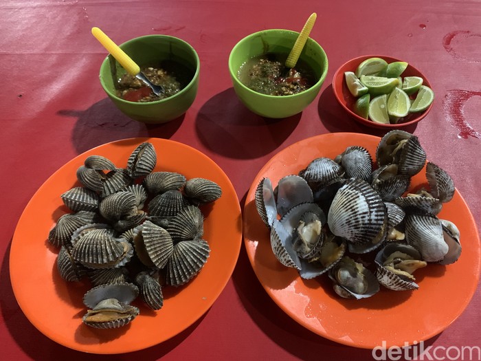 Kerang rebus di Medan. (Foto: Kartika Sari/detikSumut).