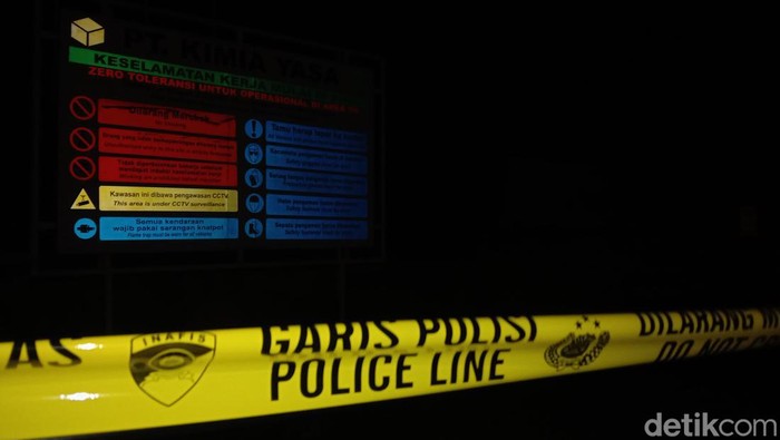 Lokasi pabrik pengisian gas di Indramayu yang terbakar.