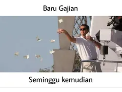 Meme Gajian Numpang Lewat, Bikin Nyes di Hati