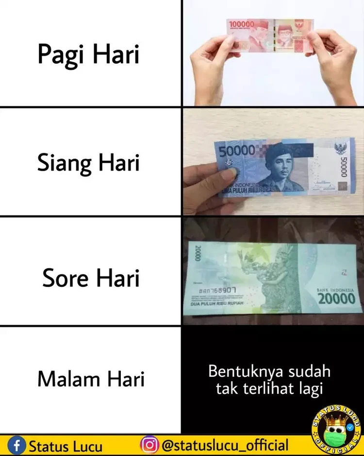Meme Gajian Numpang Lewat, Bikin Nyes di Hati Namanya juga gajian. Kayanya lima menit, habis itu uangnya dipakai buat bayar cicilan. Yang sabar ya, Bos!