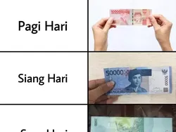 Meme Gajian Numpang Lewat, Bikin Nyes di Hati