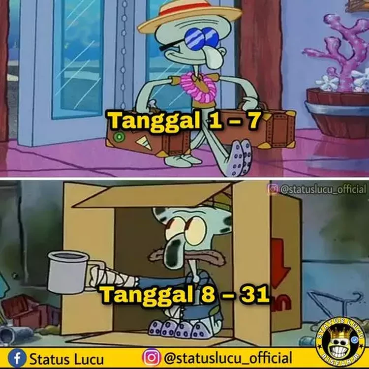 Meme Gajian Numpang Lewat, Bikin Nyes di Hati Namanya juga gajian. Kayanya lima menit, habis itu uangnya dipakai buat bayar cicilan. Yang sabar ya, Bos!