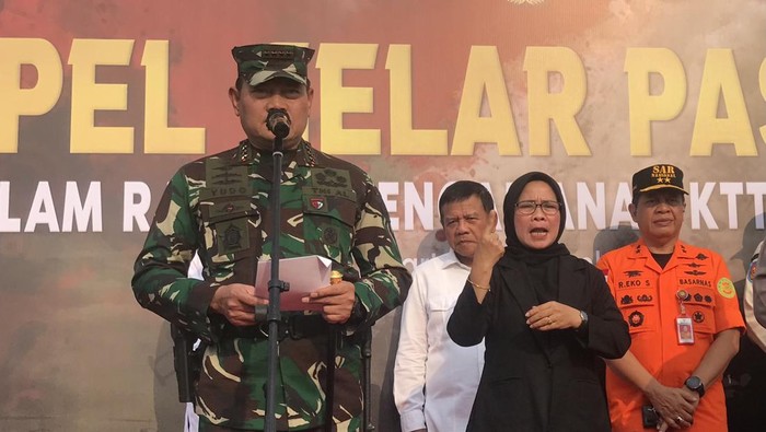 Panglima TNI Laksamana Yudo (bicara menggunakan mic)/(Fitrya Anugrah)