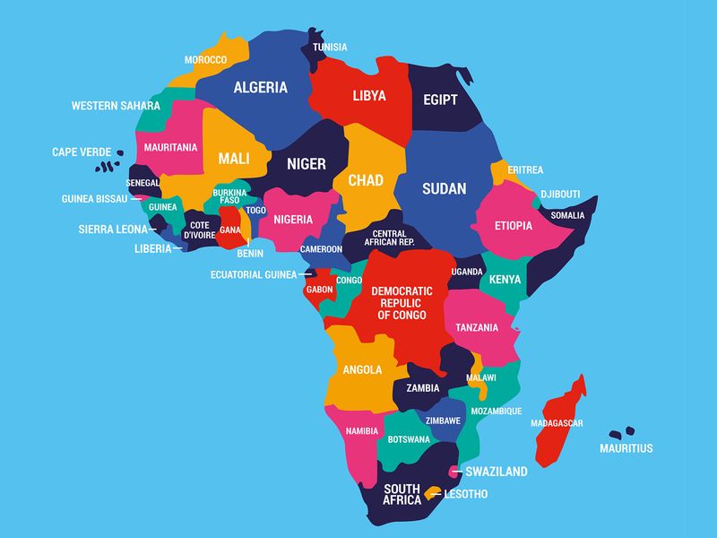Peta Benua Afrika.
