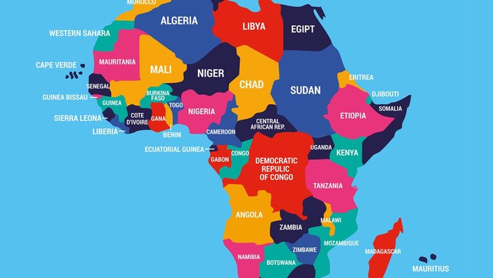 Peta Benua Afrika.