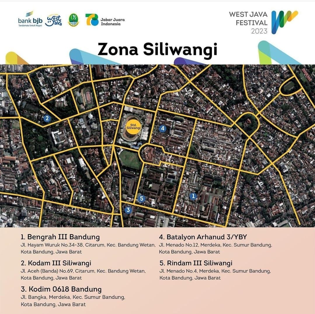 Alternatif kantong parkir West Java Festival 2023.