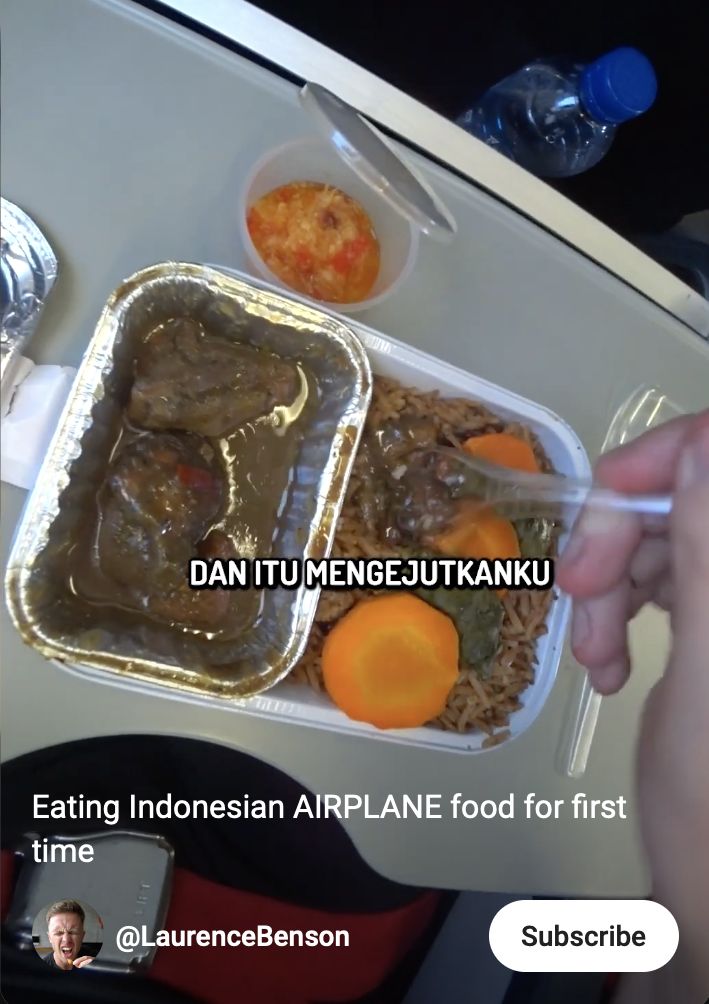 Bule Cobain 3 Makanan Indonesia di Pesawat, Ternyata Ini Menu Favoritnya