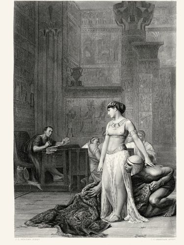 Cleopatra dengan gaya rambut melon