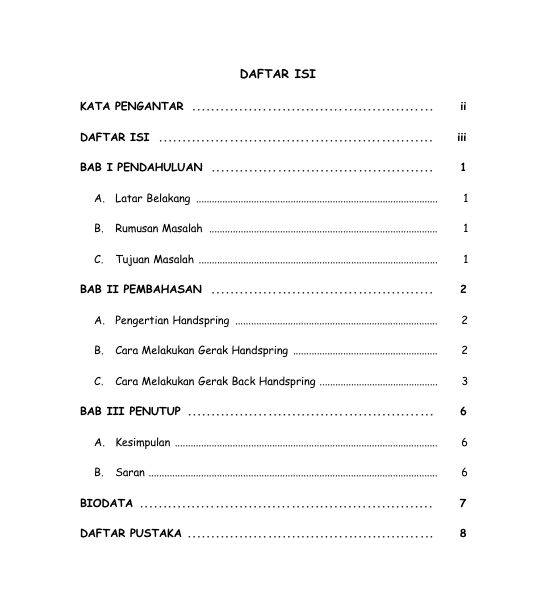 8 Contoh Daftar Isi Dan Cara Membuatnya Dengan Cepat Dan Mudah Berita