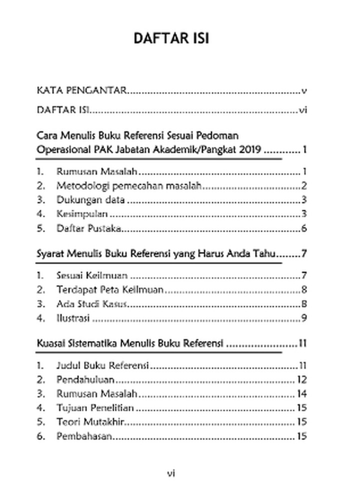 Contoh daftar isi.