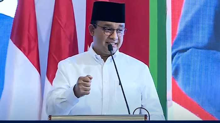 Deklarasi pasangan capres-cawapres Anies Baswedan dan Muhaimin Iskandar (Cak Imin) di Hotel Majapahit, Surabaya, Jawa Timur, Sabtu (2/9).