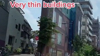 Ada bangunan yang sangat ramping semacam ini. Foto: Bored Panda
