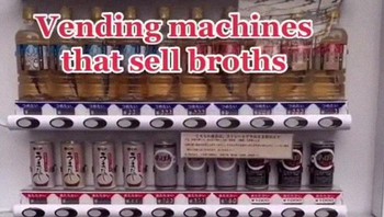 Vending machine menjual segala macam hal termasuk kuah. Foto: Bored Panda