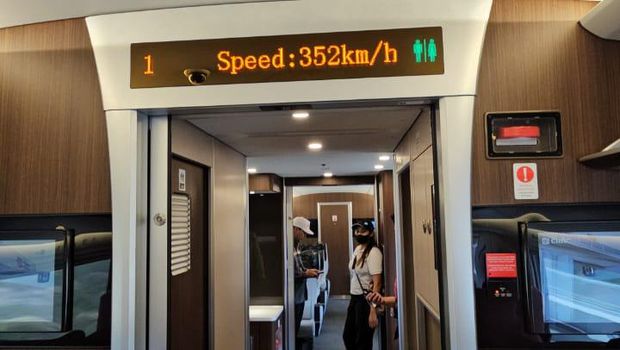 Top speed Kereta Cepat Jakarta-Bandung 352 km per jam