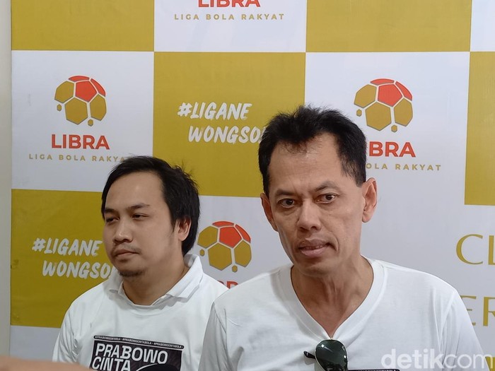 Ketua Dewan Pembina Prabowo Mania 08, Aris Marsudiyanto, di Stadion Sriwedari, Kota Solo, Sabtu (2/9/2023).