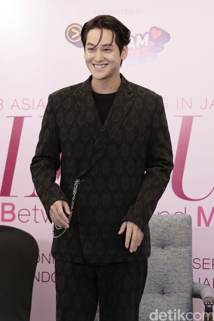 Kim Bum Kim Bum dalam sesi konferensi pers fanmeeting Kim Bum 'Between U and Me' di Hotel Indonesia Kempinski, Sabtu (2/9/2023).